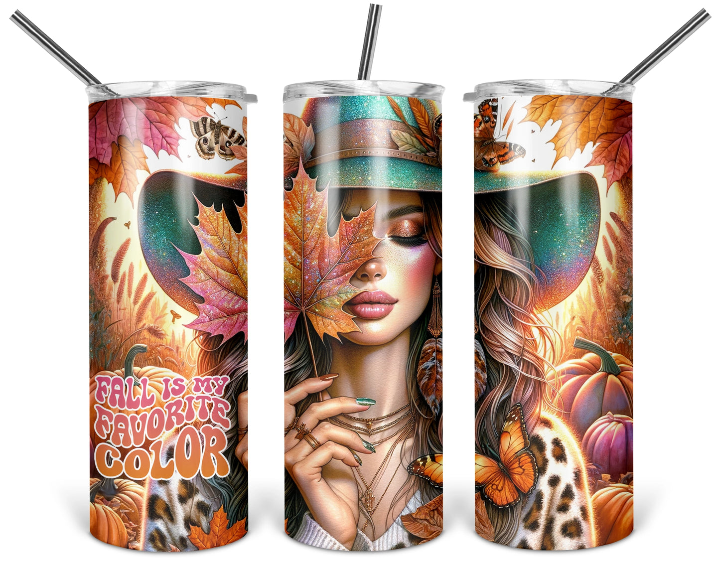 Fall Is My Favorite Color 20oz Tumbler – The Ultimate Autumn Aesthetic, Autumn Vibes Tumbler With Straw, Gift For Her