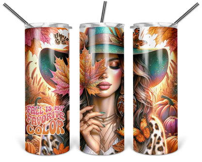 Fall Is My Favorite Color 20oz Tumbler – The Ultimate Autumn Aesthetic, Autumn Vibes Tumbler With Straw, Gift For Her