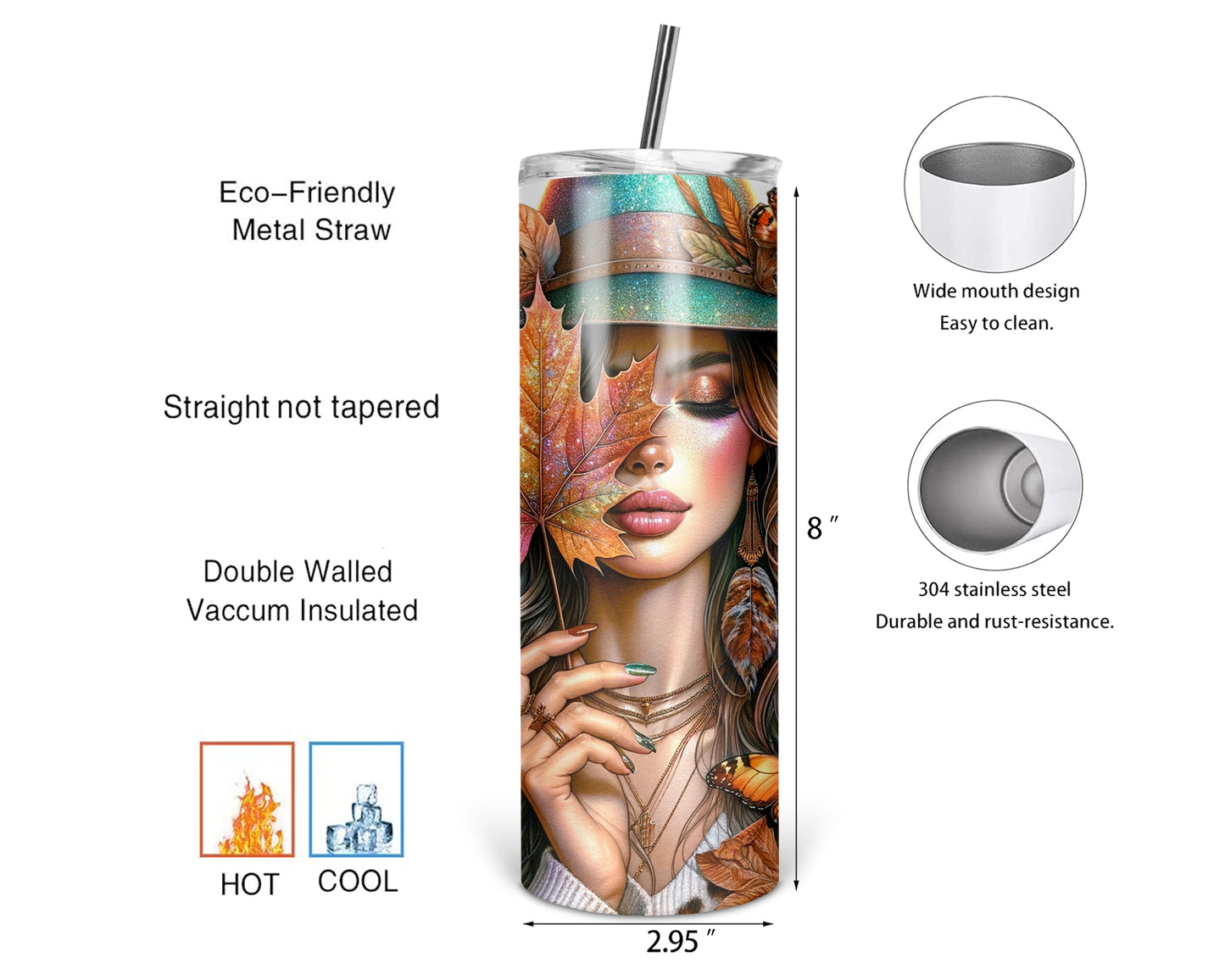 Fall Is My Favorite Color 20oz Tumbler – The Ultimate Autumn Aesthetic, Autumn Vibes Tumbler With Straw, Gift For Her