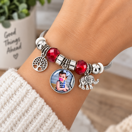 Forever in My Heart | Personalized Photo Charm Bracelet