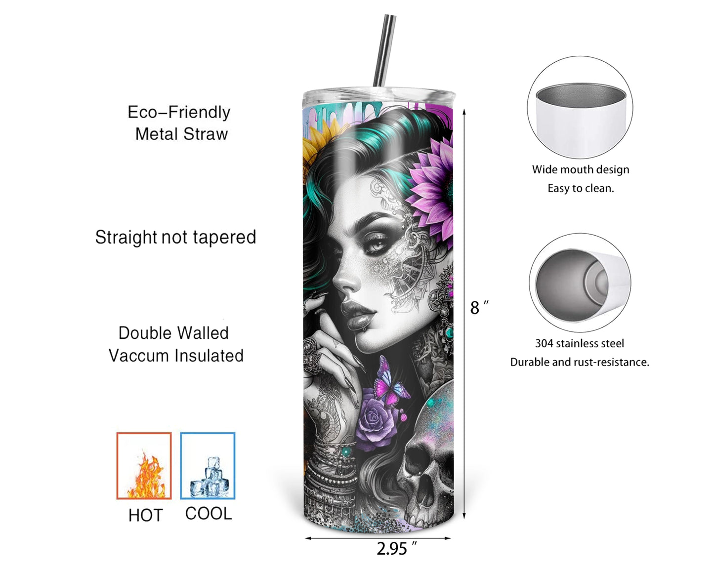 F*cking Unstoppable Tumbler | Sassy Motivational Tumbler With Straw | Bold Affirmation Gift for Her