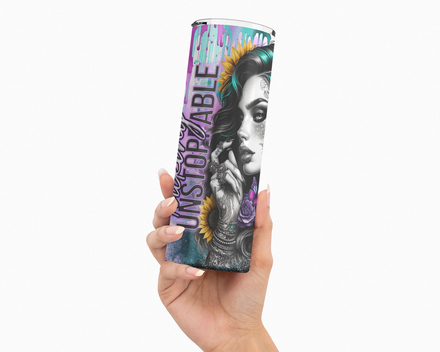 F*cking Unstoppable Tumbler | Sassy Motivational Tumbler With Straw | Bold Affirmation Gift for Her