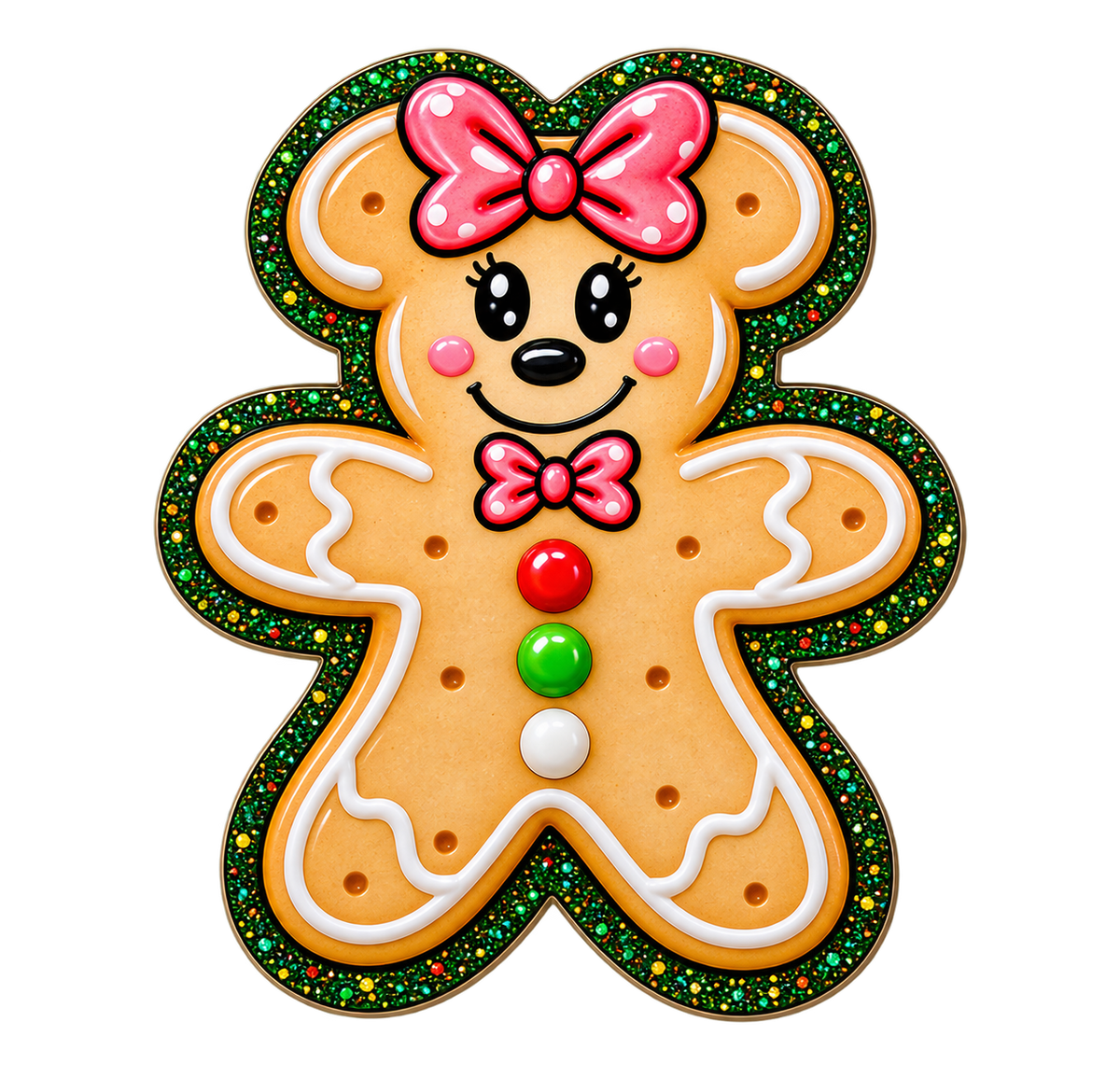 Gingerbread Workday Magic | Interchangeable Badge Reel Topper & Beaded Badge Reel Set