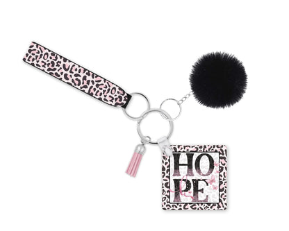 HOPE Keychain – A Symbol of Strength & Resilience 🎗️ Awareness Key Ring Wristlet 🎗️ Inspirational Gift For Cancer Warrior