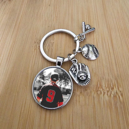 Home Run Hitters Photo Charm Keychain – Knock Your Style Out of the Park! ⚾ Baseball Themed Wristlet ⚾ Photo Charm Key Ring Lanyard