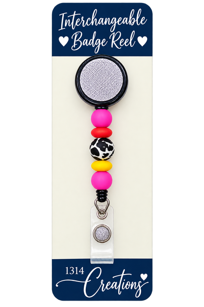 Howdy, Workday! | Cowgirl Interchangeable Badge Reel & Topper Set