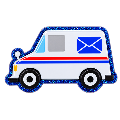 Delivering a Little Workday Magic | Mail Truck Badge Reel Topper & Set