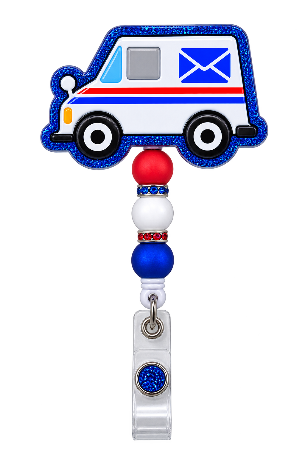 Delivering a Little Workday Magic | Mail Truck Badge Reel Topper & Set