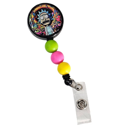 Mad Scientist Badge Reel: Unleash Your Inner Lab Rat! ✨ Cartoon Themed ID Holder ✨ Retractable Badge Holder ✨ Gift For Nurse 🔬