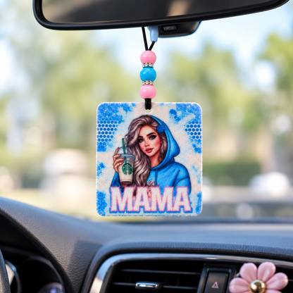 Mama’s Daily Grind | Beaded Felt Air Freshener + 2 mL Fragrance Spray