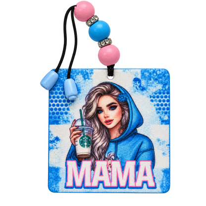 Mama’s Daily Grind | Beaded Felt Air Freshener + 2 mL Fragrance Spray
