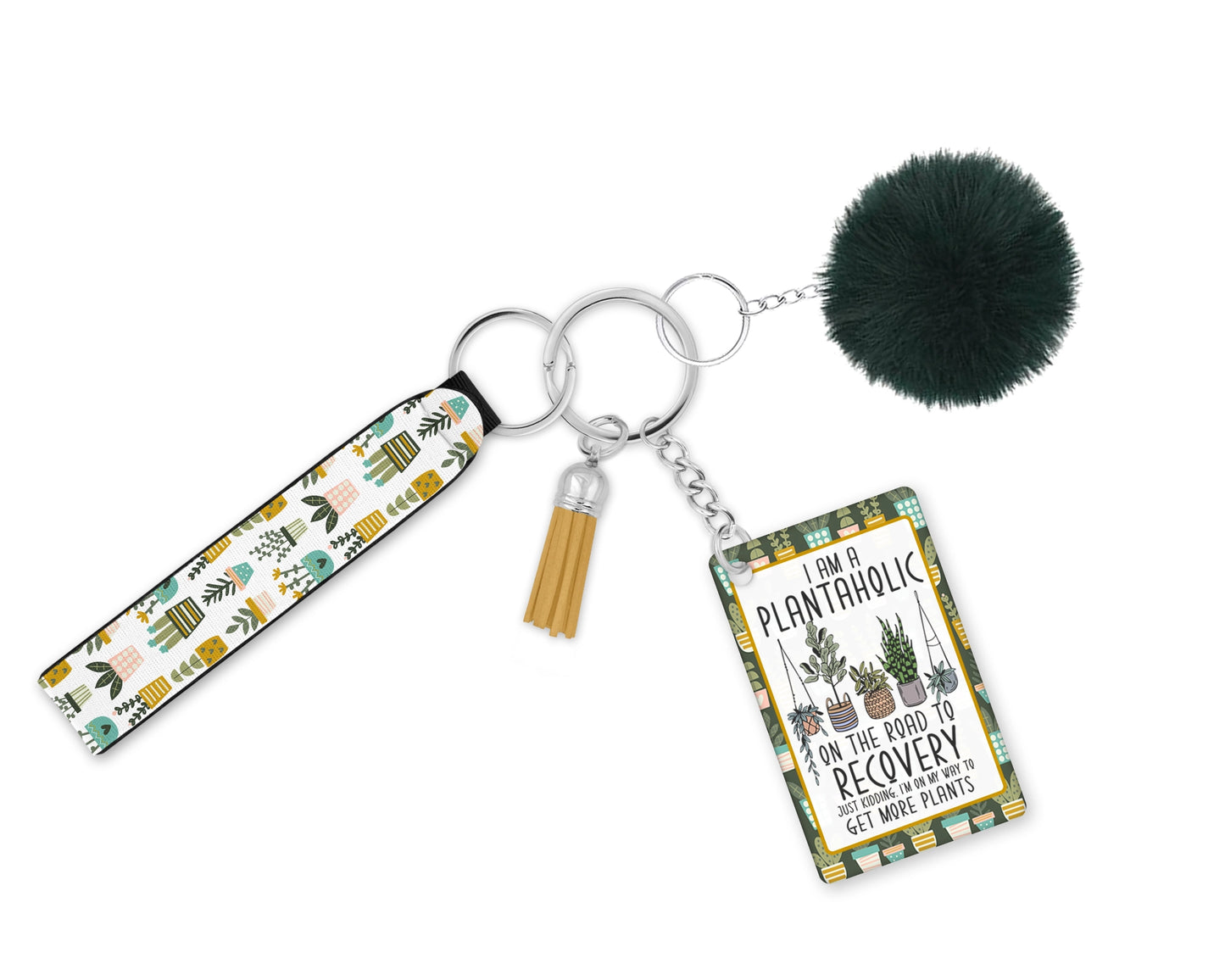 Plantaholic Keychain – The Perfect Accessory for Every Plant Lover! 🌱Funny Gardening Wristlet 🌿 Gift For Plant Lover