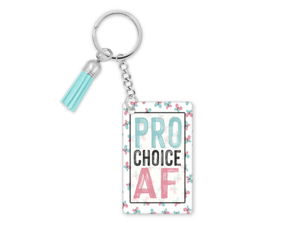 Pro Choice AF Keychain – A Bold Statement of Strength & Solidarity ✊ Women's Rights Wristlet 💪 Equal Rights Key Ring Lanyard