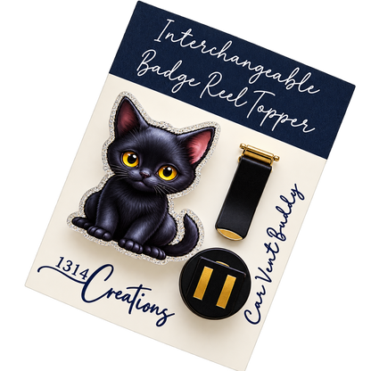 Purr-fectly Unbothered | Interchangeable Badge Reel Topper & Accessories