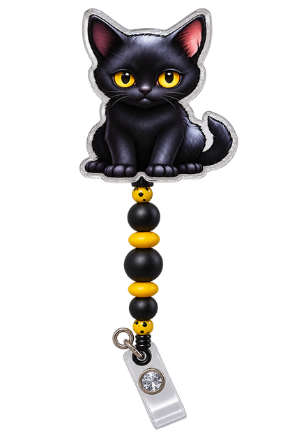 Purr-fectly Unbothered | Interchangeable Badge Reel Topper & Accessories