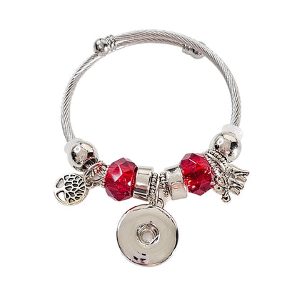 Red Serenity Charm Bracelet 🌟 Adjustable Photo Charm Bracelet 🌟Custom Photograph Gift 🌟Memorial Bracelet