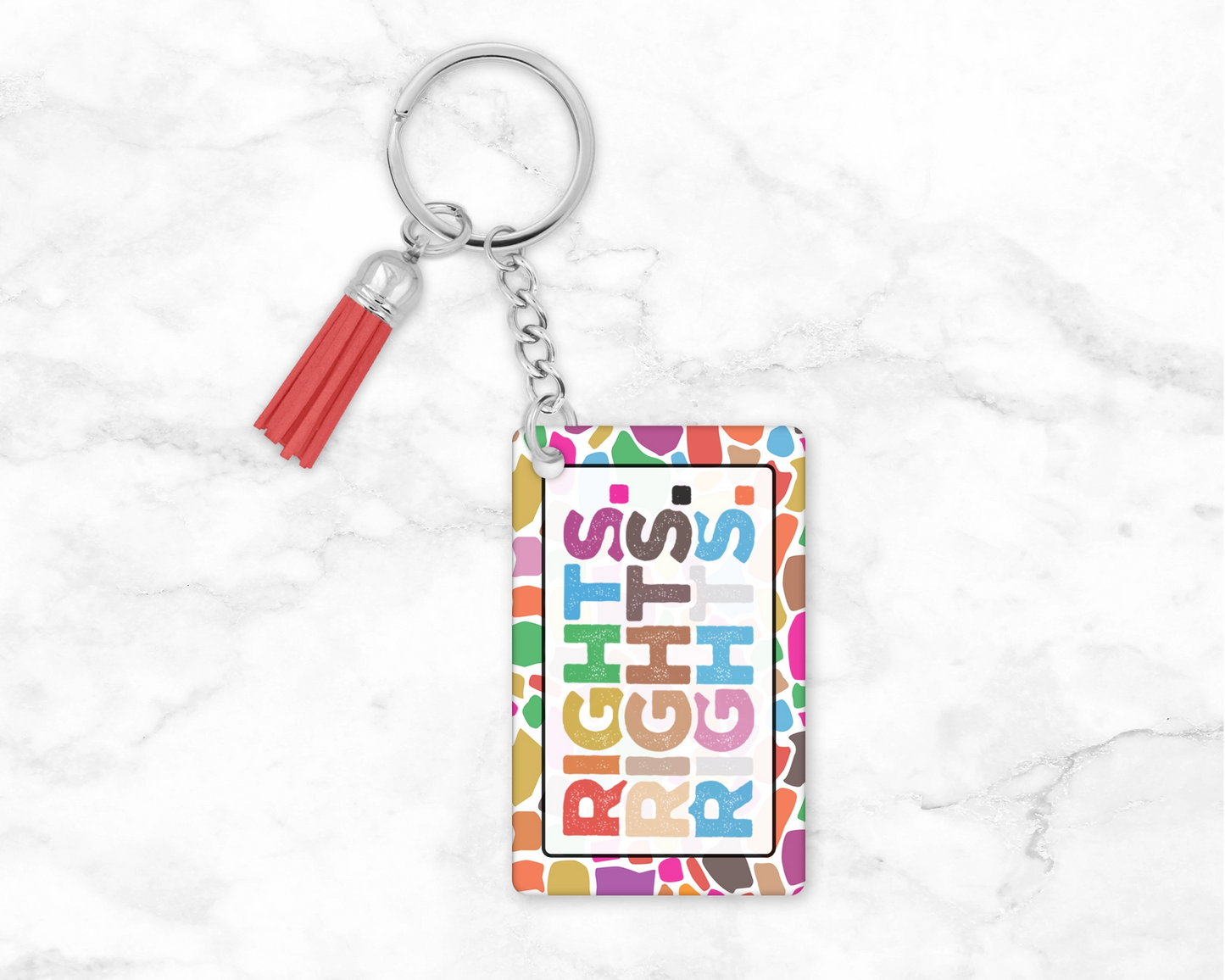 Rights For All Keychain – A Bold Statement for Equality & Justice 🌟Equal Rights Key Ring Lanyard