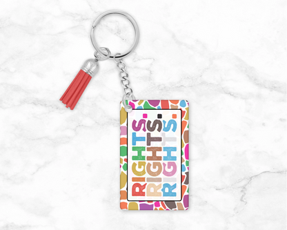 Rights For All Keychain – A Bold Statement for Equality & Justice 🌟Equal Rights Key Ring Lanyard