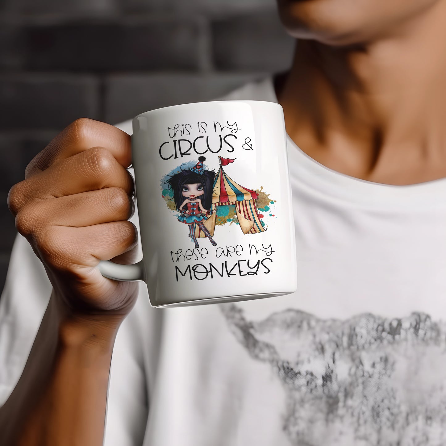 Ringmaster's Reign Mug – The Ultimate Multitasking Queen's Companion, Funny These Are My Monkeys Coffee Cup, Perfect Gift For Mom