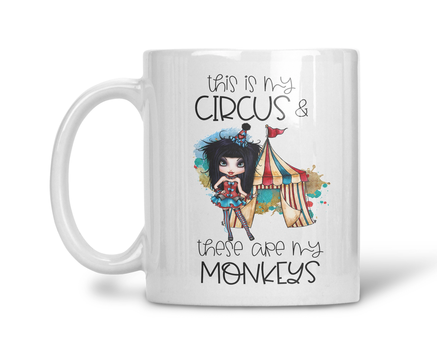 Ringmaster's Reign Mug – The Ultimate Multitasking Queen's Companion, Funny These Are My Monkeys Coffee Cup, Perfect Gift For Mom