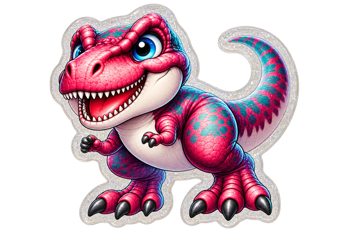 Roar Into the Workday | Dinosaur Interchangeable Badge Reel & Topper Set