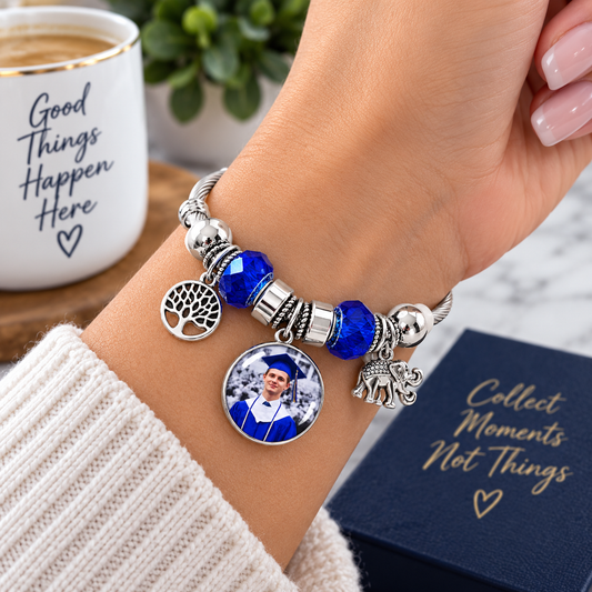 Rooted in Memories | Personalized Photo Charm Bracelet