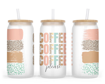 The Coffee Craze Glass Can Tumbler