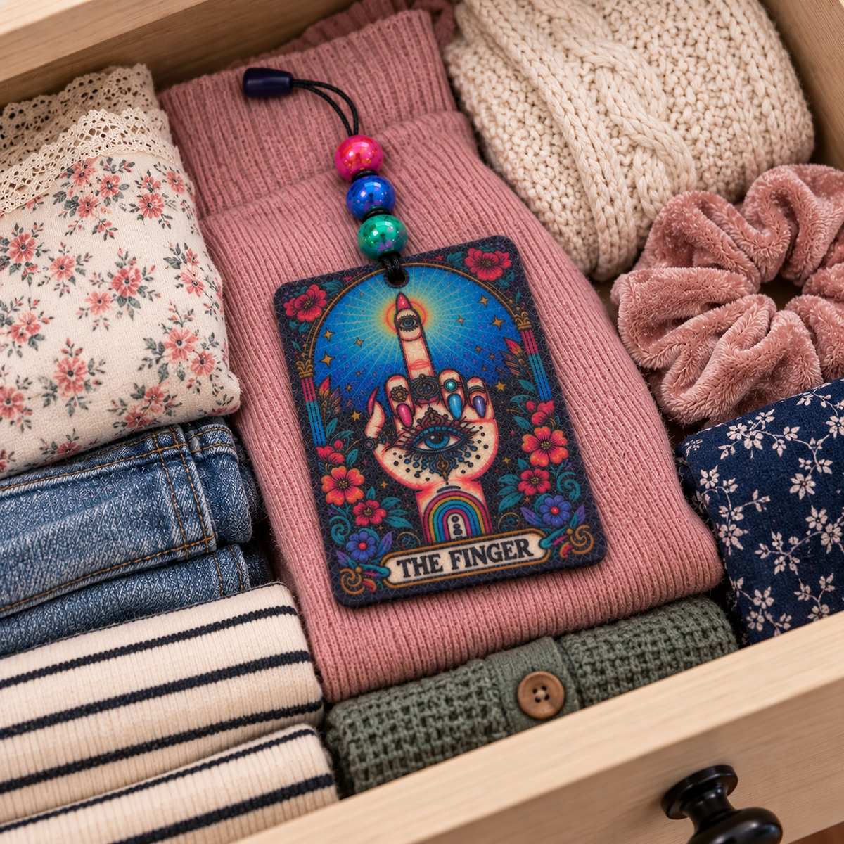 The Universe Has Spoken | Beaded Felt Air Freshener + 2 mL Fragrance Spray