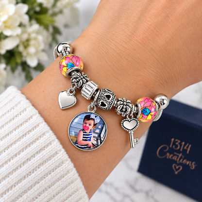 The Key to My Heart | Personalized Photo Charm Bracelet