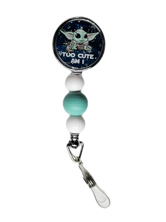 Too Cute I Am ID Holder! 👽 Alien ID Holder 👽 Cute Badge Reel 👽 Gift For Nurse