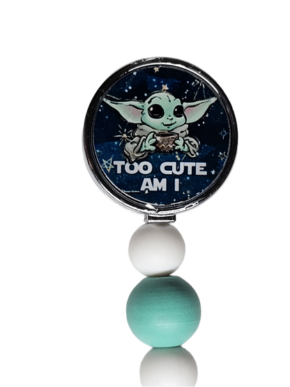 Too Cute I Am ID Holder! 👽 Alien ID Holder 👽 Cute Badge Reel 👽 Gift For Nurse