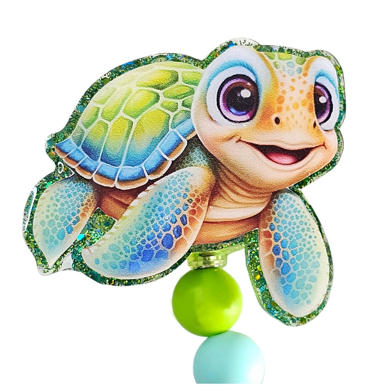 🐢Turtley Awesome ID Holder🐢 Colorful Sea Turtle Badge Reel 🐢 Gift For Nurse 🐢 Gift For Turtle Lovers