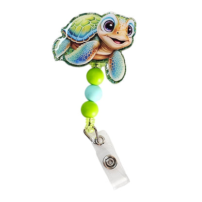 🐢Turtley Awesome ID Holder🐢 Colorful Sea Turtle Badge Reel 🐢 Gift For Nurse 🐢 Gift For Turtle Lovers