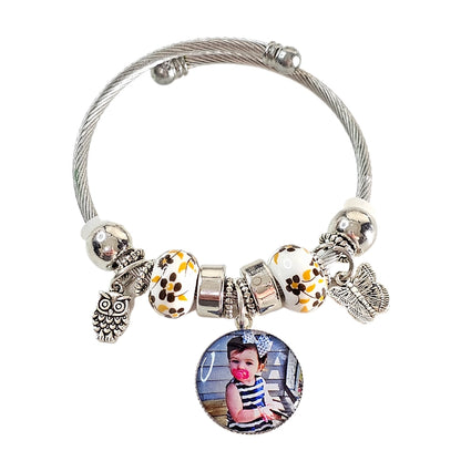 Whimsical Moments Charm Bracelet 🌟 Adjustable Photo Charm Bracelet 🌟Personalized Gift For Her 🌟Memorial Gift