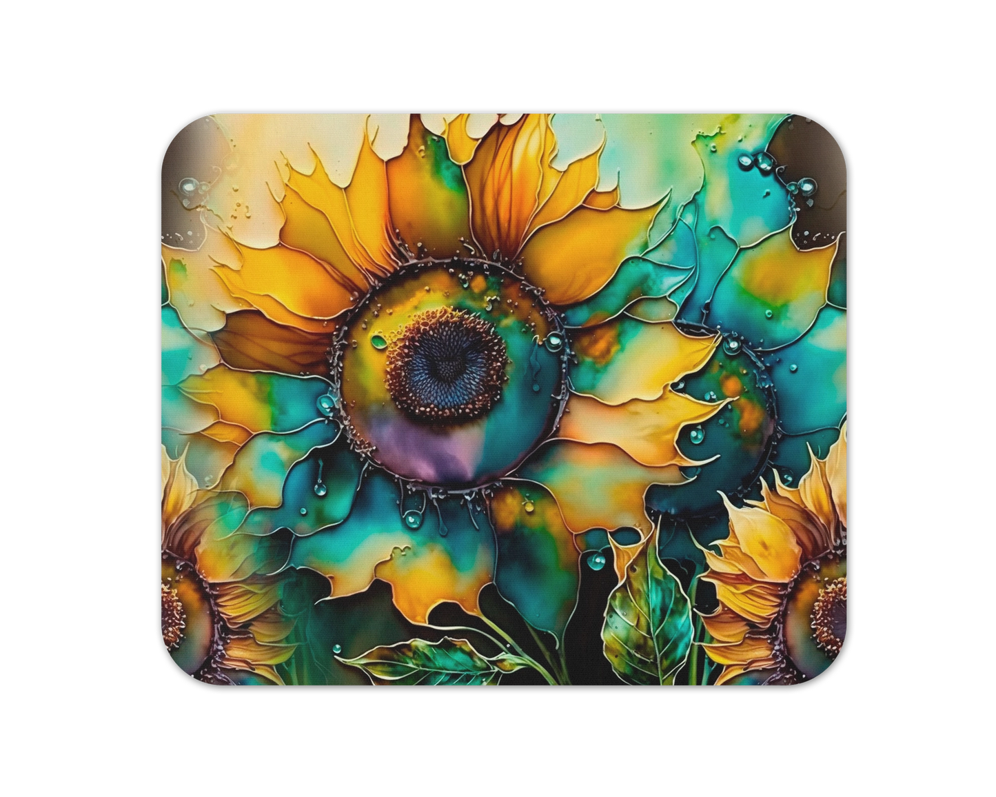 Brilliant Blooms Mouse Pad / Sunflower Desk Mat / Laptop Gaming Desk Accessories