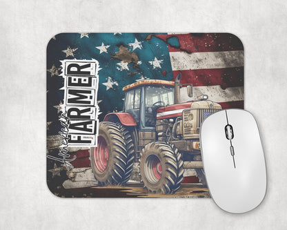 American Farmer Mouse Pad / Patriotic Mousepad / Gift For Farmer