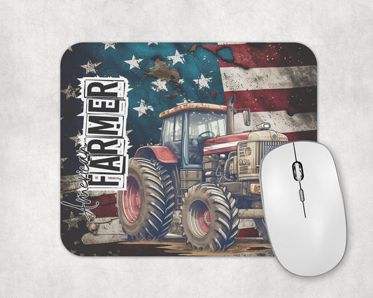 American Farmer Mouse Pad / Patriotic Mousepad / Gift For Farmer