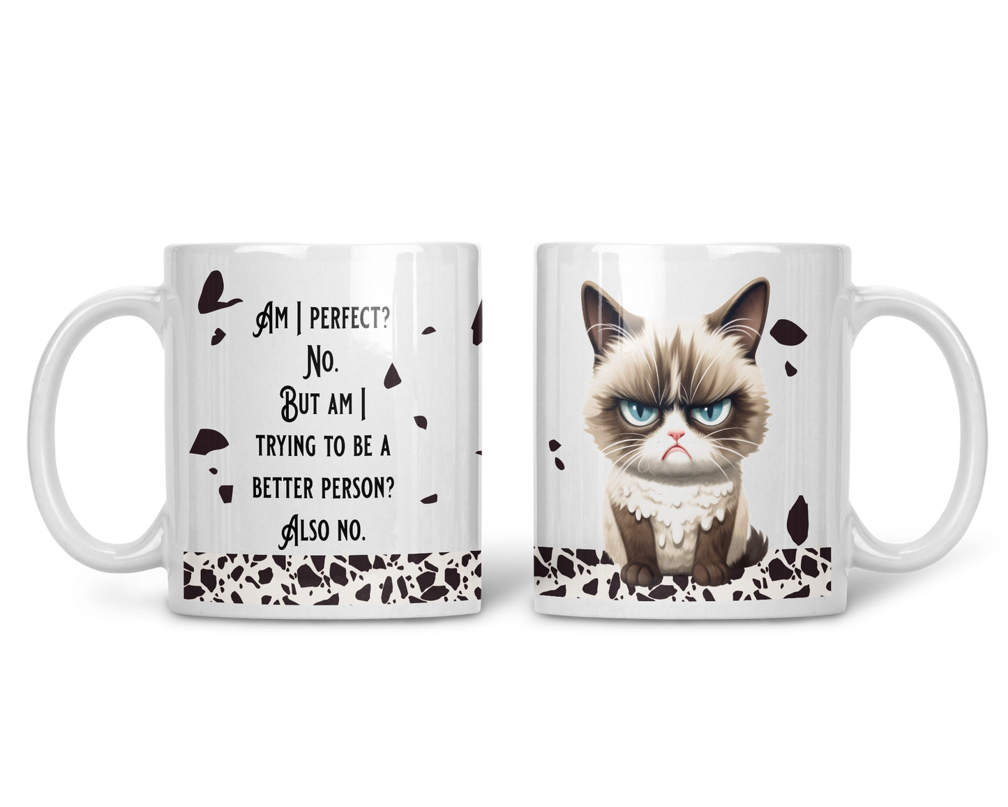 Purrfectly Imperfect Mug, Funny Coffee Mug, Cute Hot Tea Mug For Cat Lovers