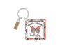 Anti Social Butterfly Wristlet - Butterfly Back Pack Tag - Keychain Gift For Introverts