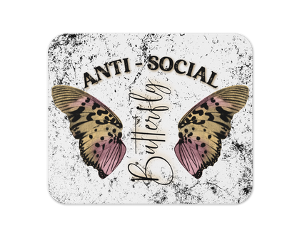 Anti-Social Mouse Pad / Butterfly Mousepad / Gift For Introverts