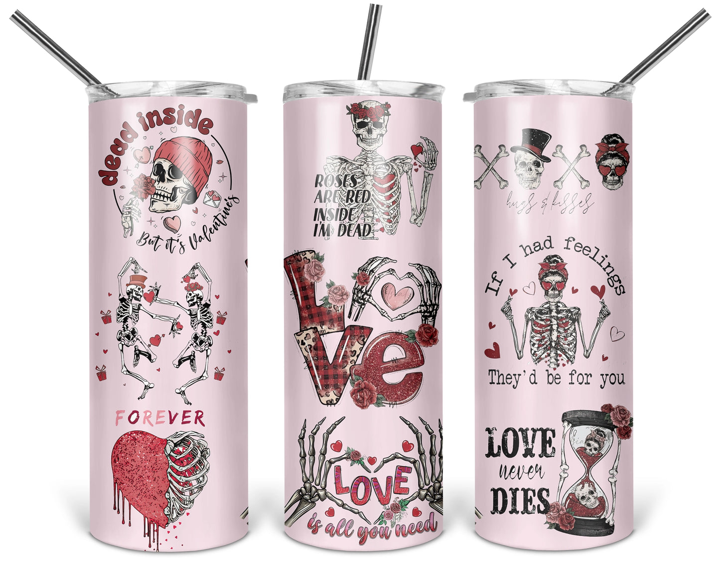 Bitterly Beautiful Tumbler - 20oz Anti Valentine's Tumbler Cup - Funny Valentine's Day Drinkware