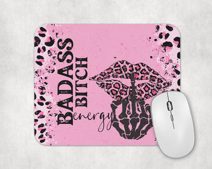 Badass Bitch Energy Mouse Pad / Self Empowerment Desk Accessories / Gift For Gamer