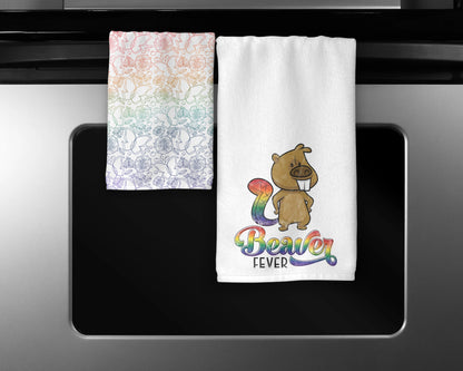 Beaver Feaver Towel Set - LGBTQ+ Kitchen Towels - Pride Month Bathroom Decor