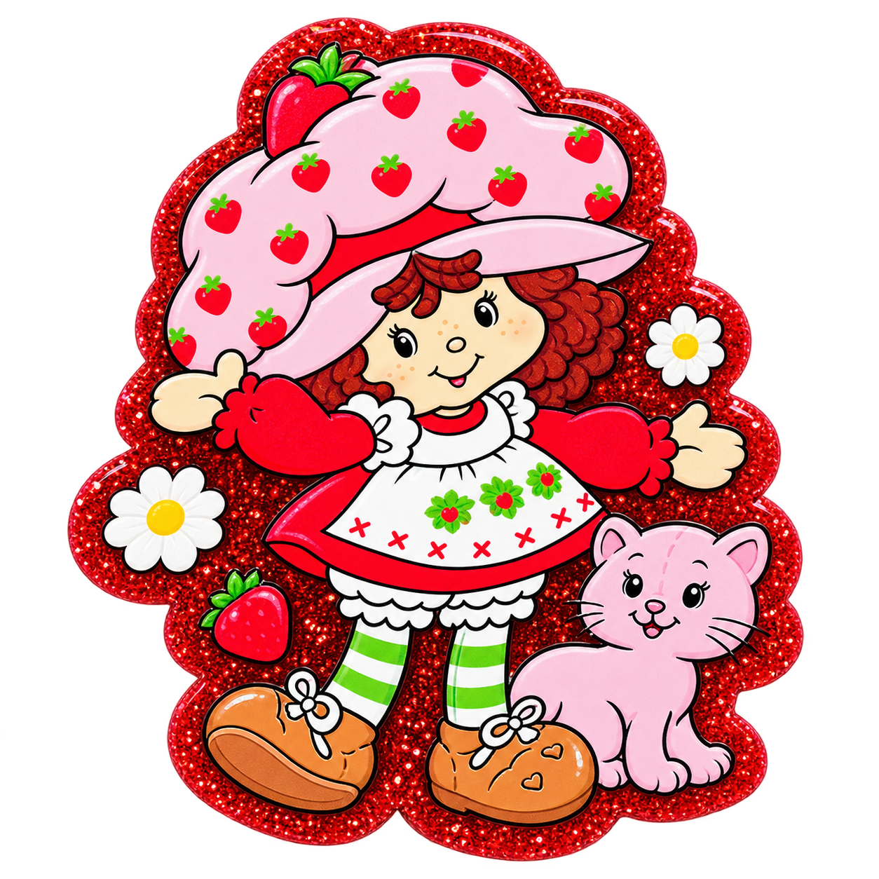 Berry Sweet Workday | Interchangeable Strawberry Badge Reel & Topper Set