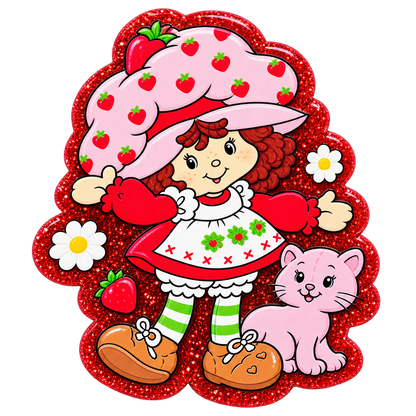 Berry Sweet Workday | Interchangeable Strawberry Badge Reel & Topper Set