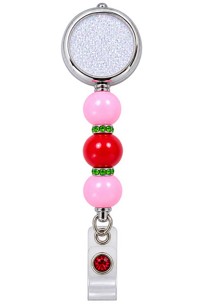 Berry Sweet Workday | Interchangeable Strawberry Badge Reel & Topper Set