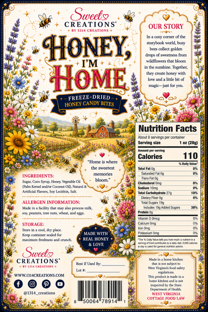 Honey, I'm Home | Freeze Dried Honey Flavored Chewy Candy