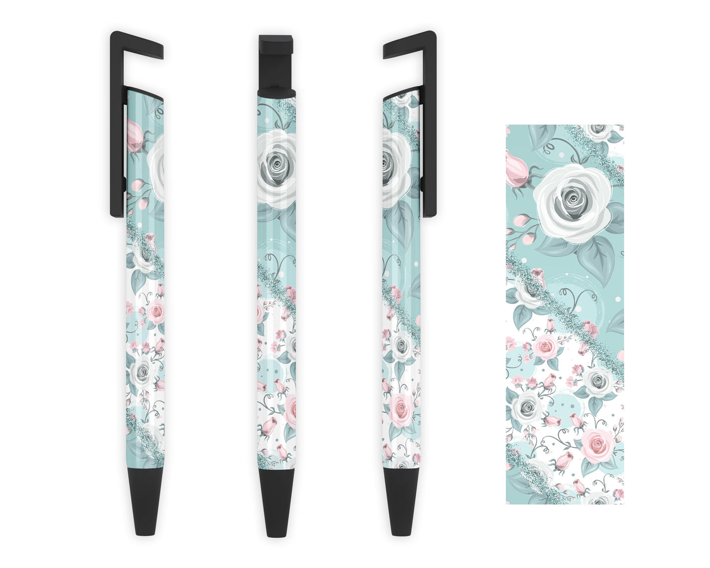 Blue Blossoms Pen - Floral Design Ballpoint Pen - Gift For Teacher