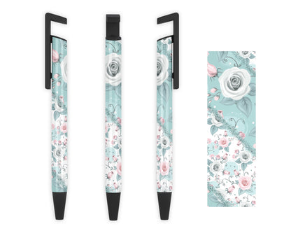 Blue Blossoms Pen - Floral Design Ballpoint Pen - Gift For Teacher