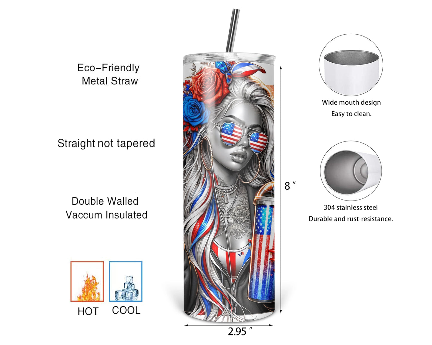 Born Free But Now I'm Expensive / Funny 4th of July Tumbler With Straw / Sassy Sarcastic Tumbler